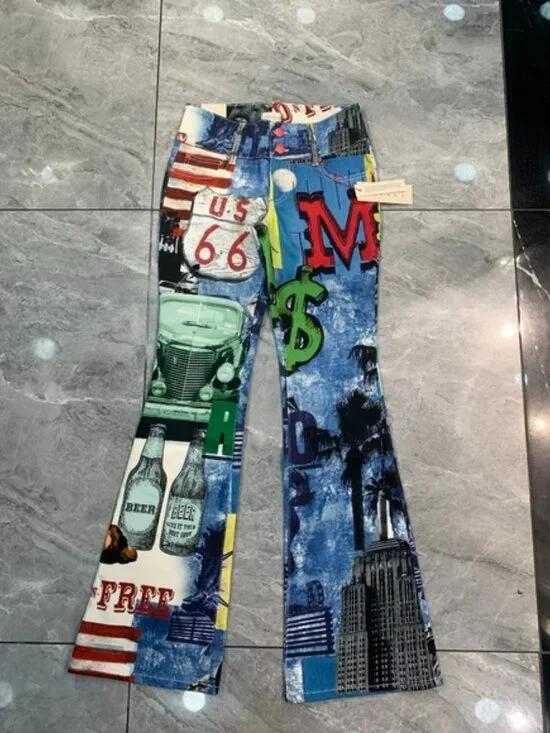 Alice + Olivia KAI LOW RISE PRINTED JEAN - Picture 7 of 15